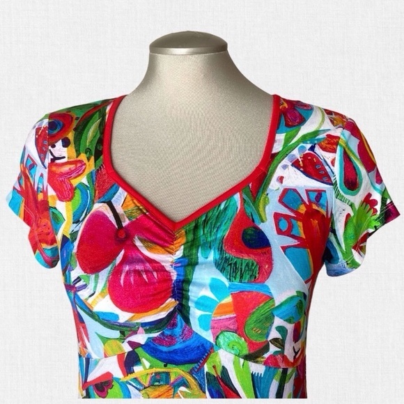 DOLCEZZA Simply Art Dress « Flower Heart »  Sz Small - Picture 2 of 12